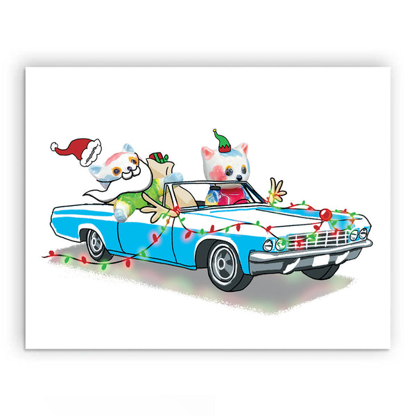 Card Holiday - Christmas - Convertible Cat - 4528cvh