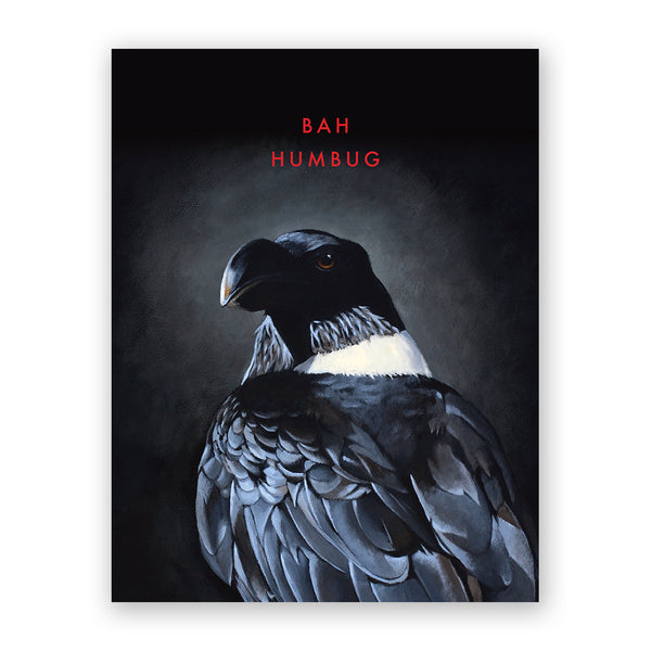 Holiday - Christmas - Bah Humbug Raven Holiday Card - 4530bah
