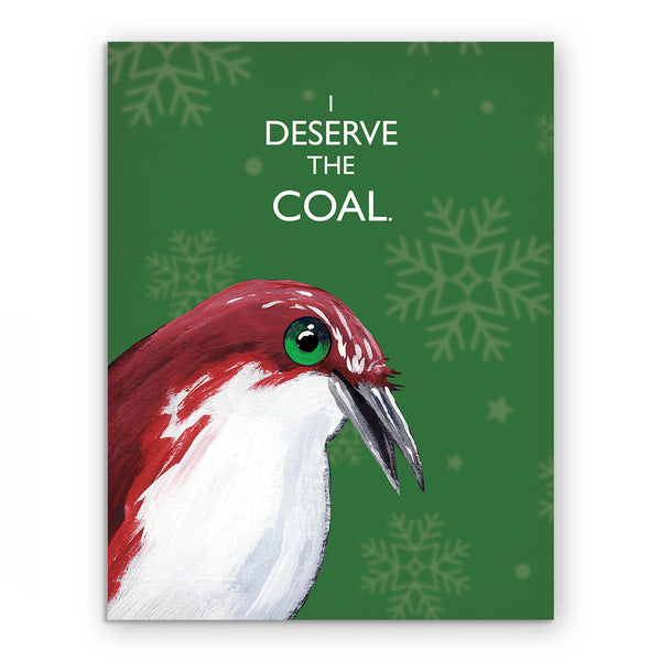 Holiday Card - Troubled Bird - Coal Card - 644coa
