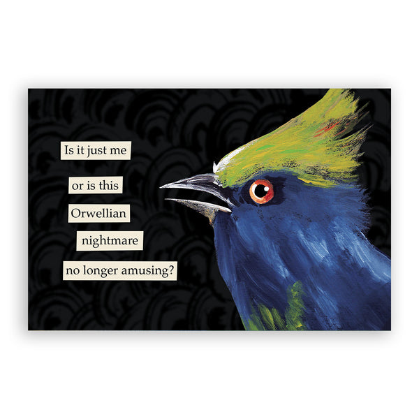 Postcard - Troubled Bird - Orwellian - 9078orw24 - Set of 24
