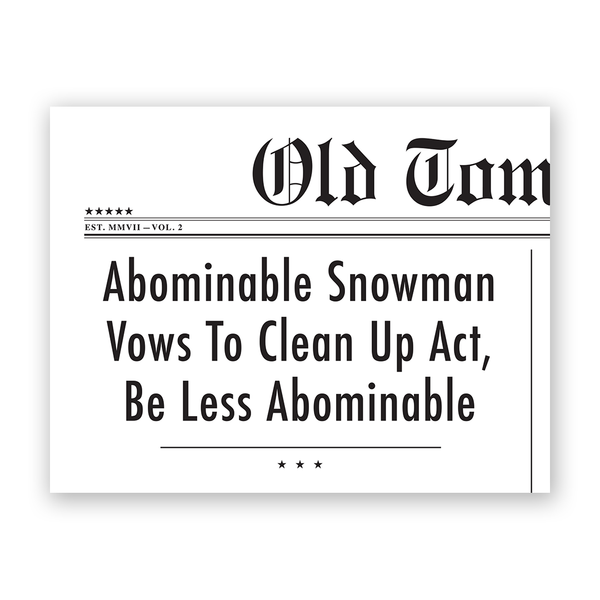 Card - Holiday - Abominable Snowman - H-62