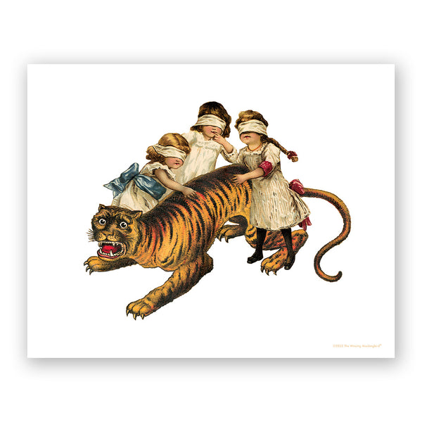 Paper Print 8" x 10" - Children & Tiger