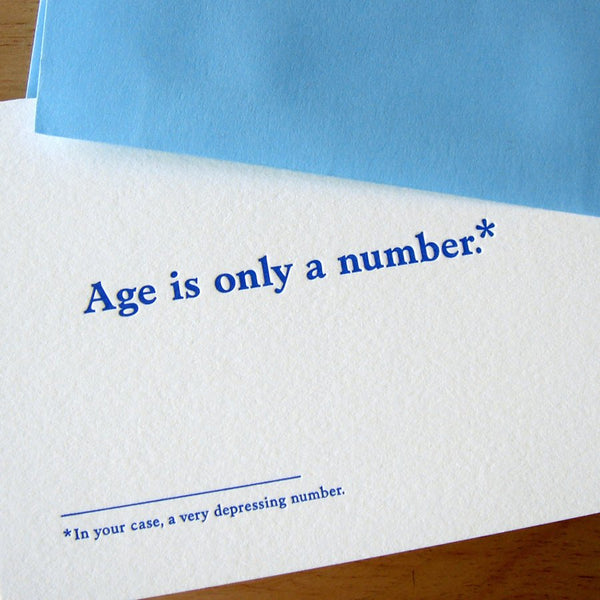 Card - Birthday - Age Is Only A Number - FN-0109