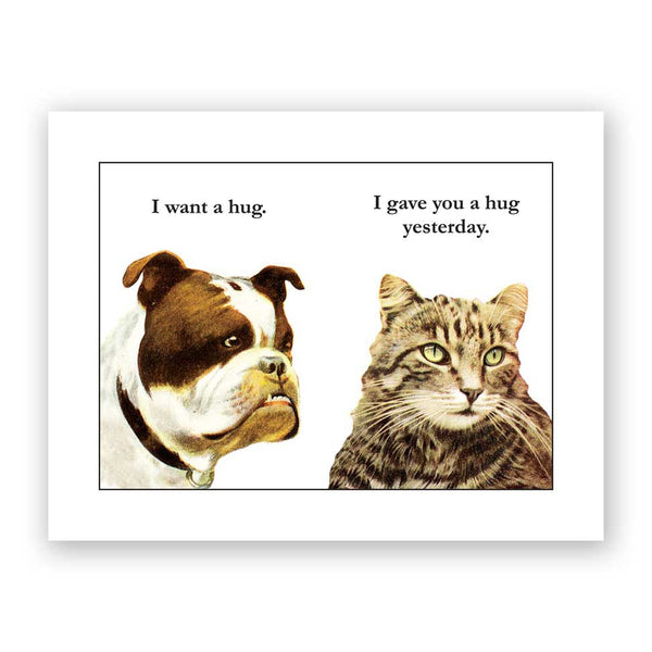Card Misc - Bulldog Hug - 1002bul