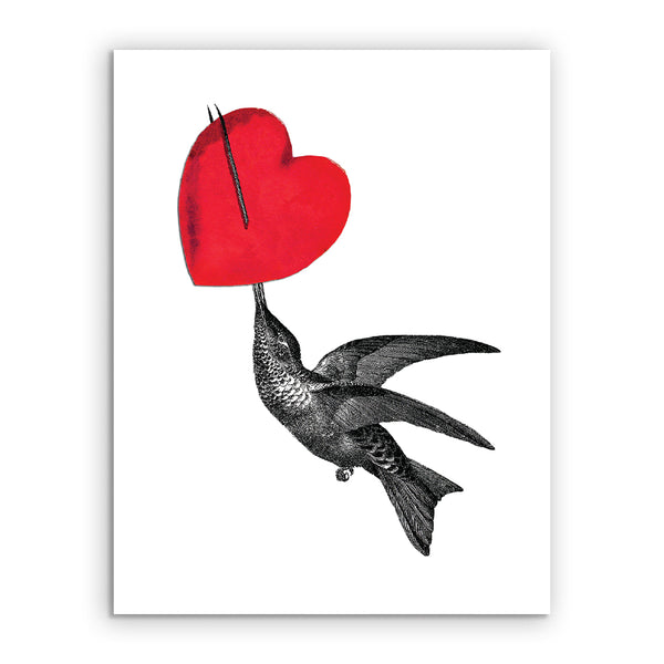 Card Valentine's Day - Hummingbird Valentine Card - 4010vhu