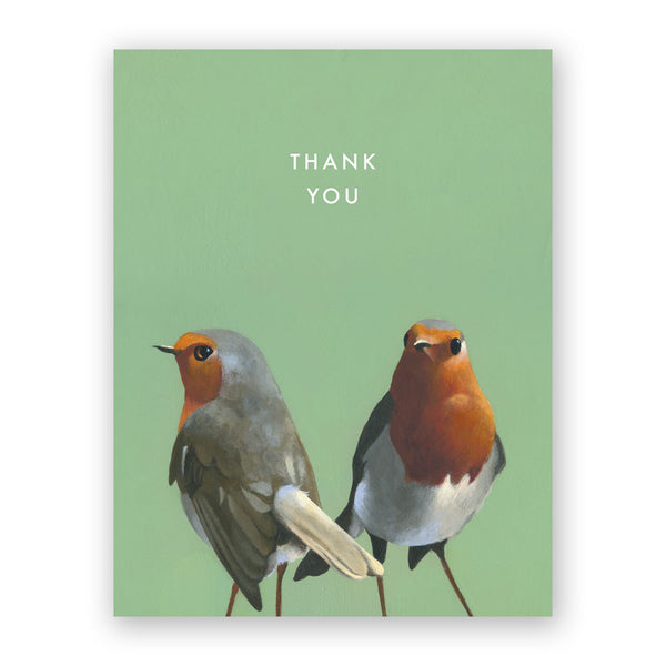 Card - Thank You -  European Robin - 6617ert