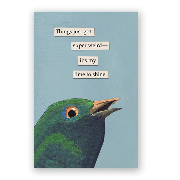 Postcard - Troubled Bird - Super Weird - 9049wei24 - Set of 24