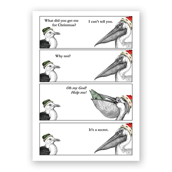 Card Holiday - Christmas - Seagull and Pelican - 4514sea