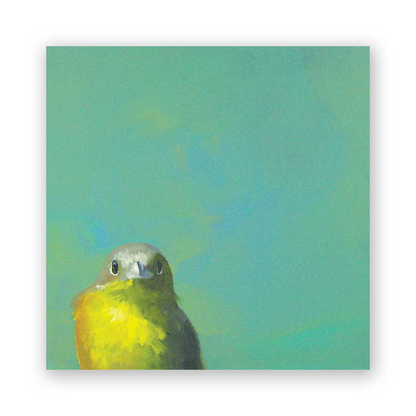 Wings on Wood 8 x 8 Yellow Bird - W3016