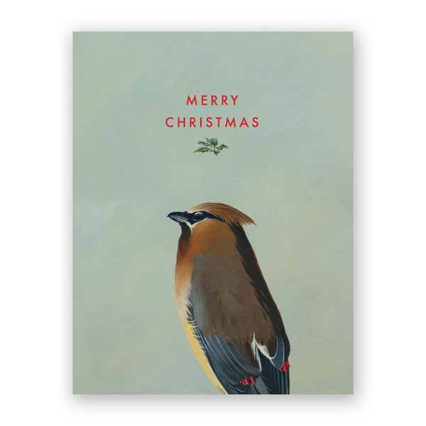 Card Holiday - Christmas - Cedar Waxwing - 4519ced