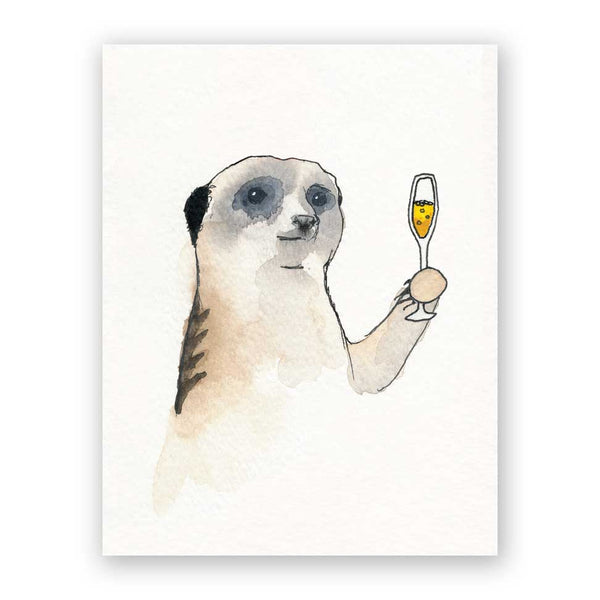 Card Congrats - Meerkat Cheers Card - 5506mch