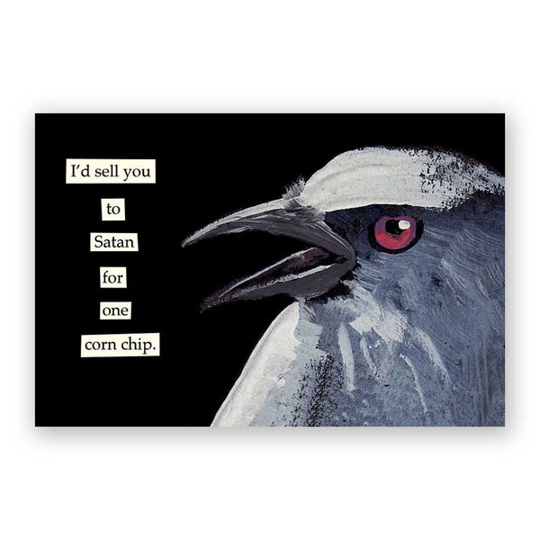 Postcard - Troubled Bird - Corn Chip - 9004cor24 - Set of 24