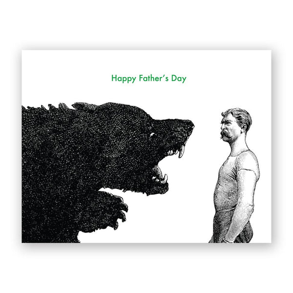Card Holiday - Father's Day - Man vs. Bear - 4330fat