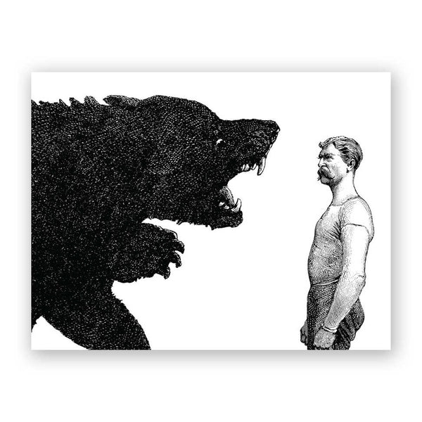 Card Birthday - Man vs. Bear Birthday - 3010mvb
