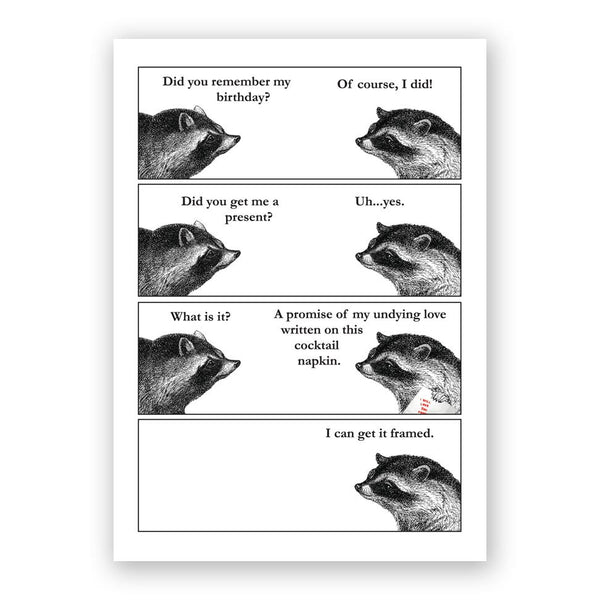 Card Birthday - Raccoon Birthday - 3025rac