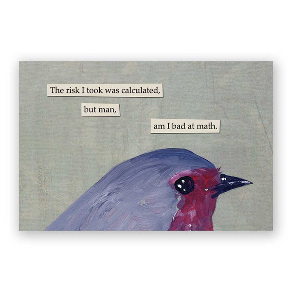Postcard - Troubled Bird - Risk - mm915ris24 - Set of 24