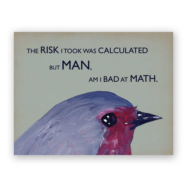 Card Troubled Bird - Risk - 607ris