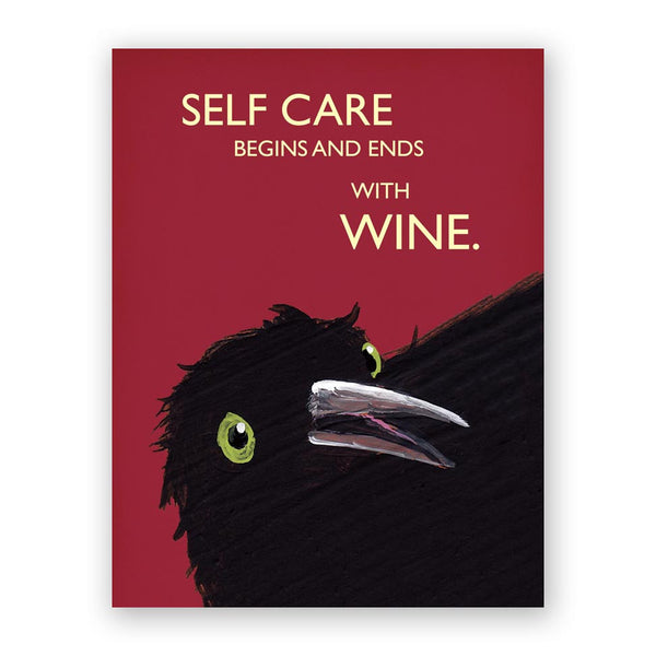 Card Troubled Bird - Self Care Wine - 630car