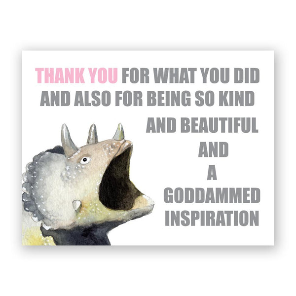 Card Thank You - Triceratops - 6614tri