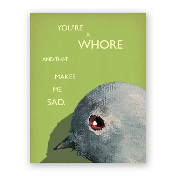 Card Troubled Bird - Whore - 602who